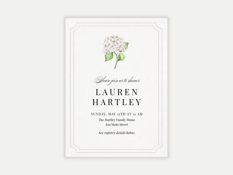 Delicate Blooms Invitation free template design