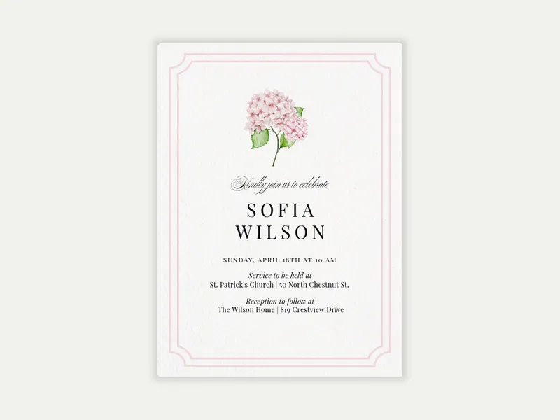 Delicate Blooms - religious - Invitation
