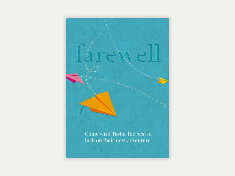 Paper Airplanes - retirement_farewell - Invitation