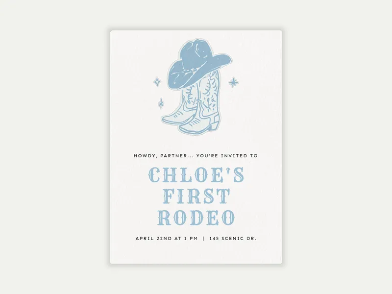 Howdy Partner - babys_first - Invitation