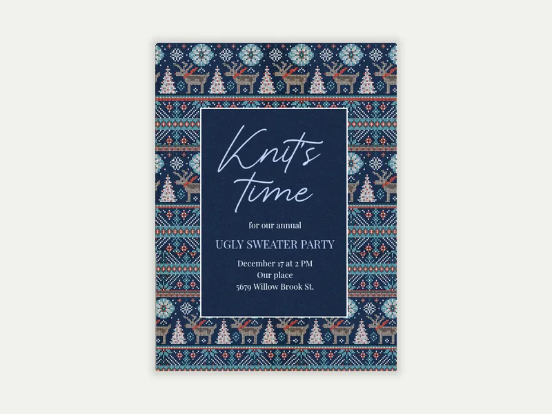 Fair Isle Holiday Sweater - office_holiday - Invitation