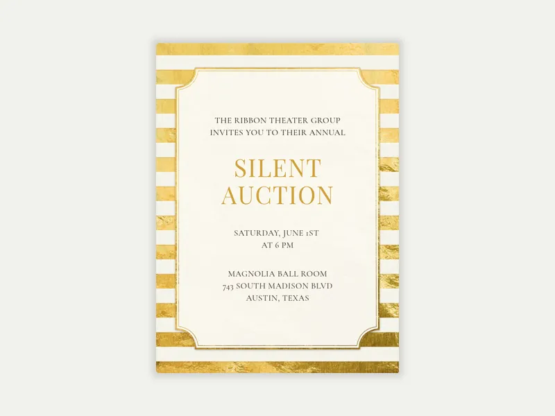 Stripped Frame Invitation free template design