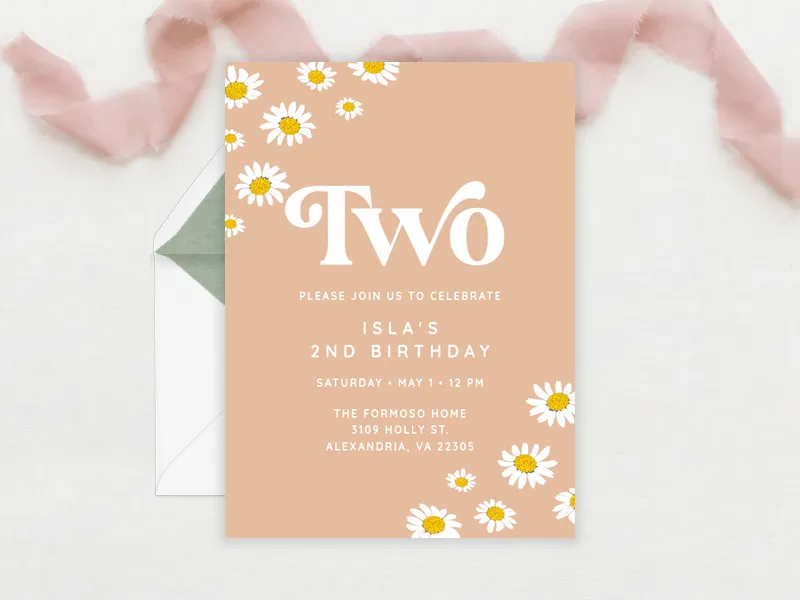 Little Miss Birthday - 2nd_birthday - Invitation
