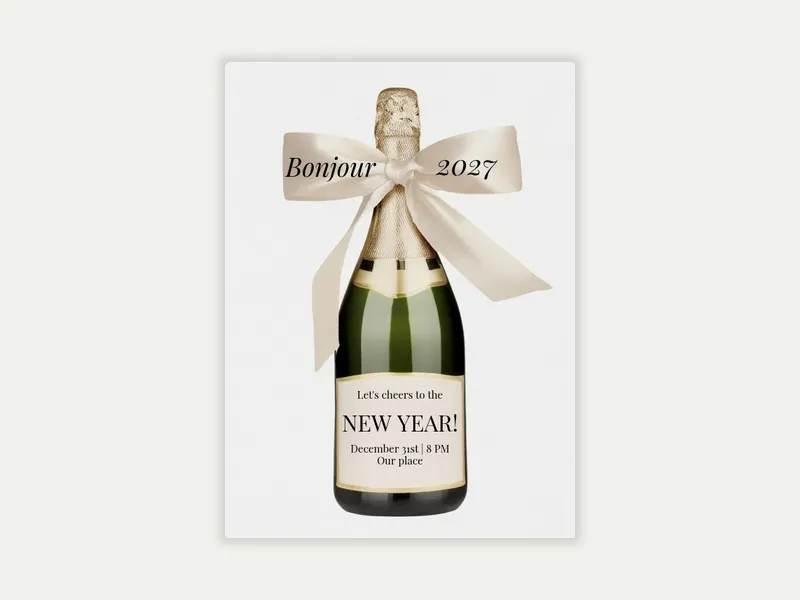 Bows & Bubbly - new_years - Invitation