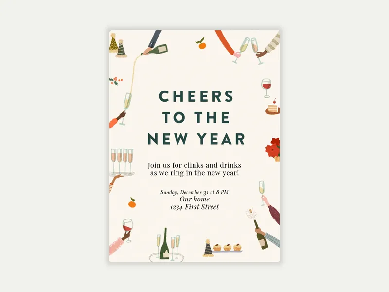 Colorful New Year's Eve - new_years - Invitation