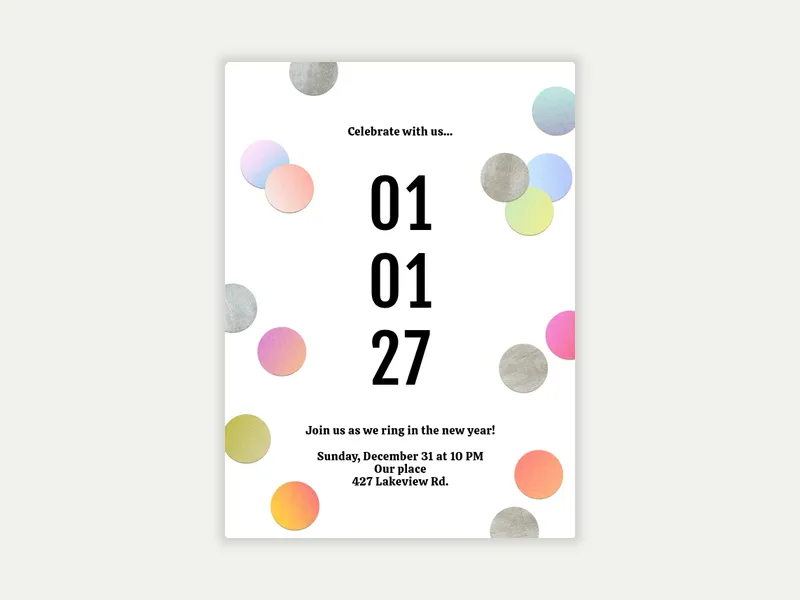 Confetti Time - new_years - Invitation