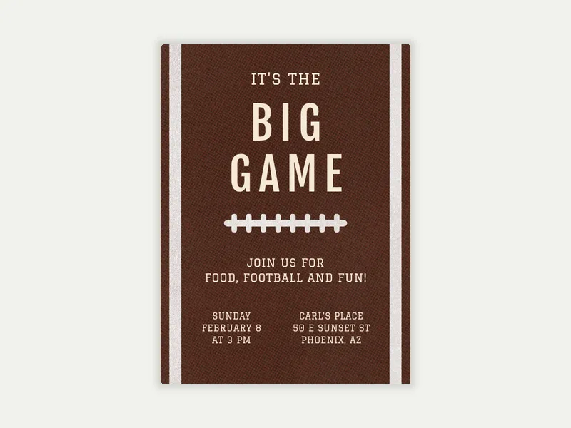 Touchdown Time - sports_leagues - Invitation
