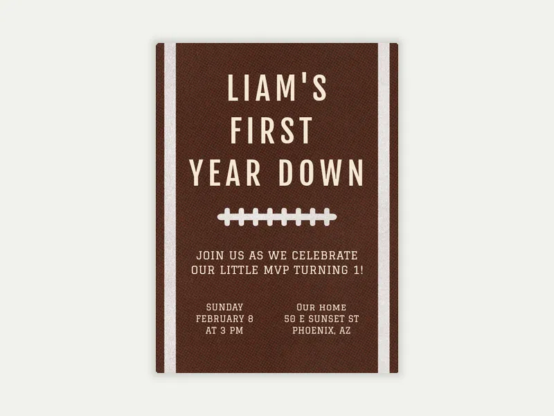 Touchdown Time - featured - Invitation