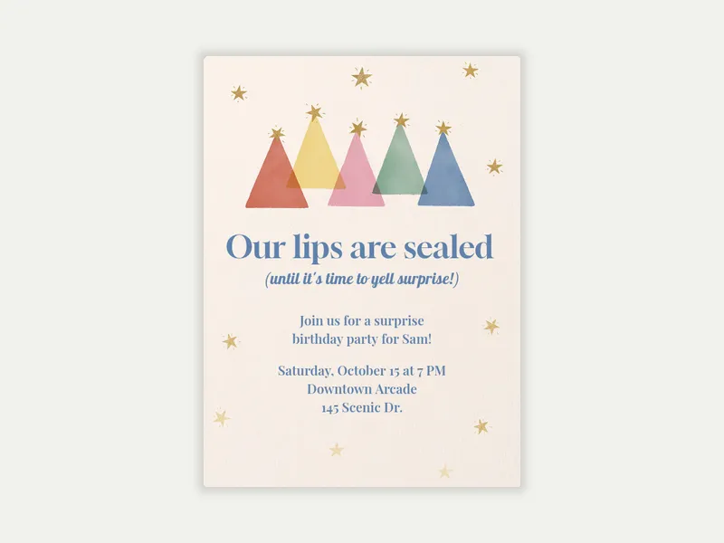 Our Lips Are Sealed - birthday_milestones - Invitation