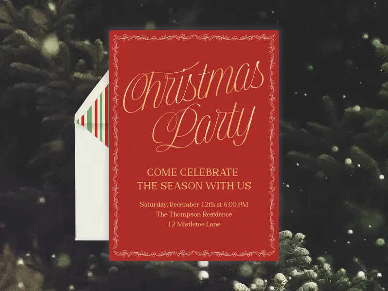 Gilded Holly - featured - Invitation