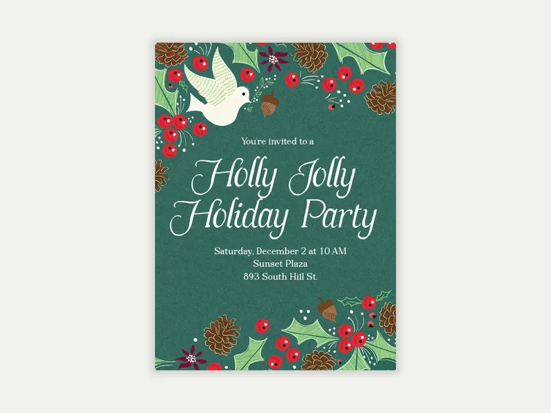 Holiday Holly - office_holiday - Invitation