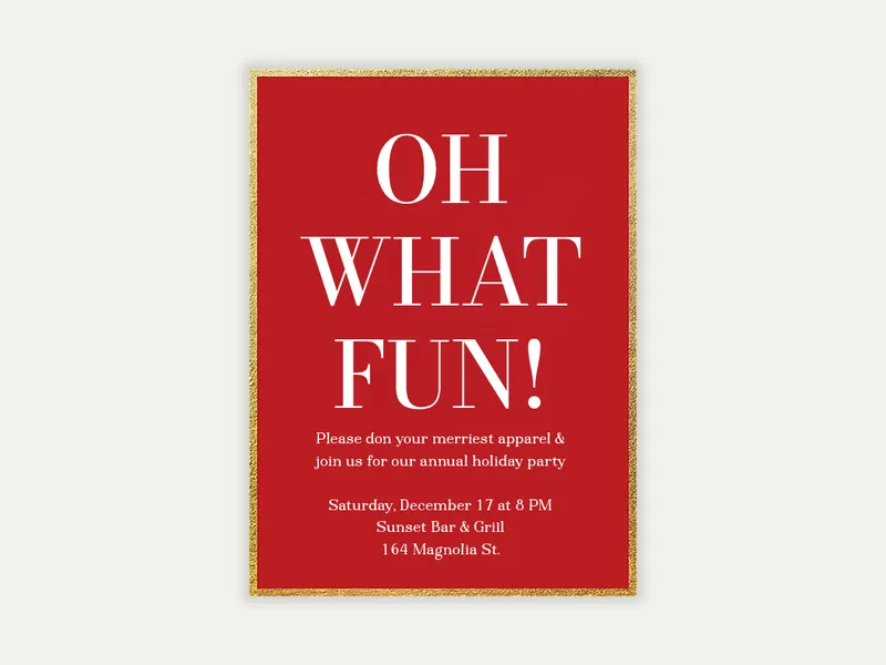 Classic Holiday Fun - winter - Invitation