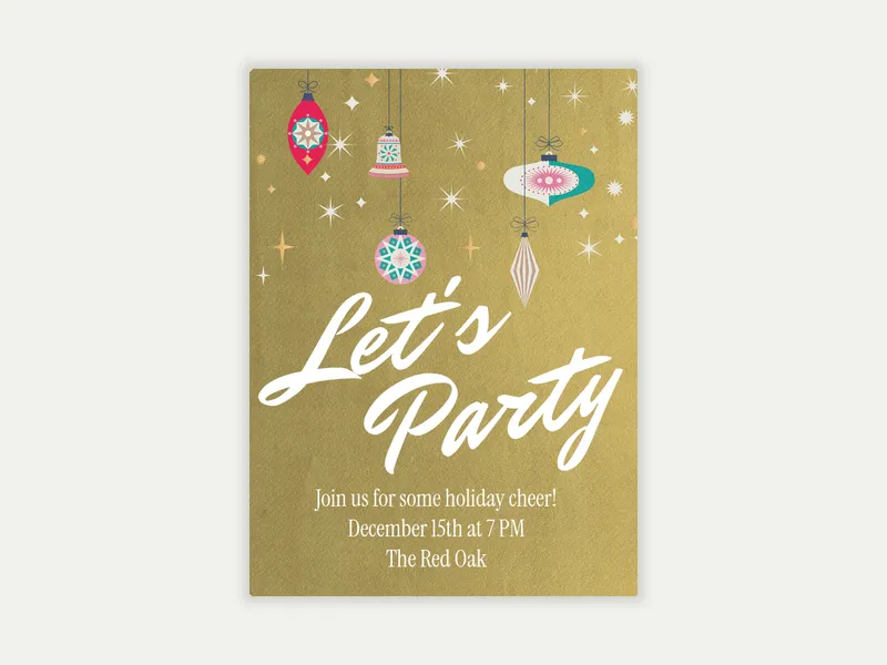 Party Ornaments - office_holiday - Invitation
