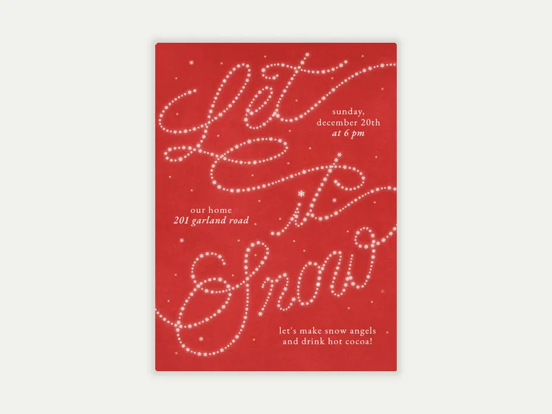Snowy Message - featured - Invitation