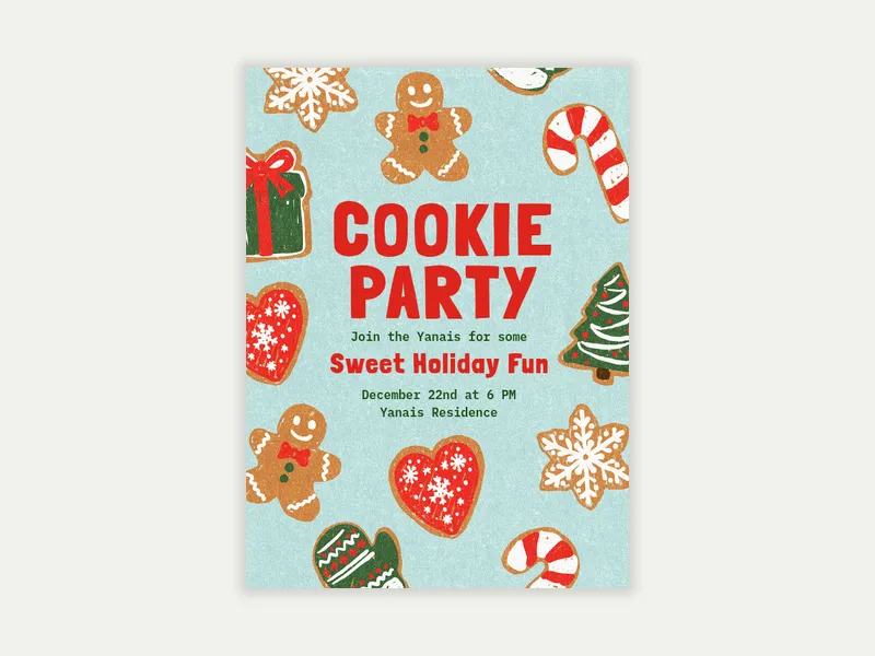 Holiday Cookie Party - christmas - Invitation