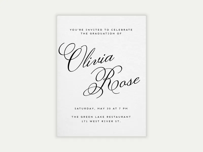 Elegant & Enchanted - graduation - Invitation