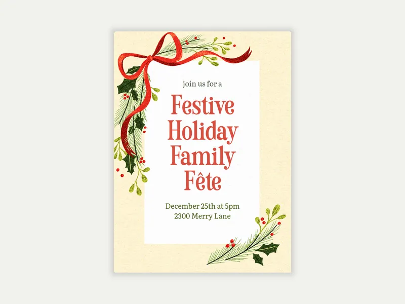 Winter Foliage - christmas - Invitation