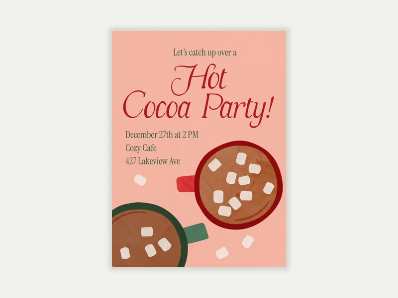 Winter Hot Cocoa - winter - Invitation