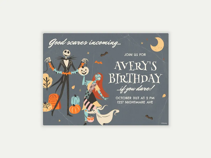 Tim Burton’s The Nightmare Before Christmas: Making Halloween - birthday_foradults - Invitation