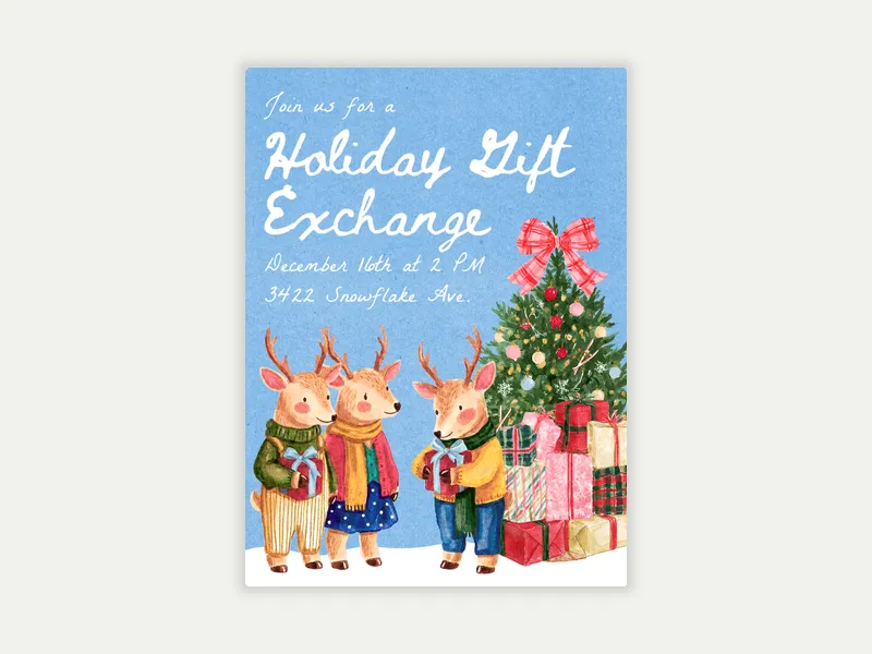 Reindeer Fun - holiday_party - Invitation