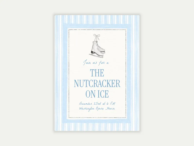 Silver Skates - skating - Invitation