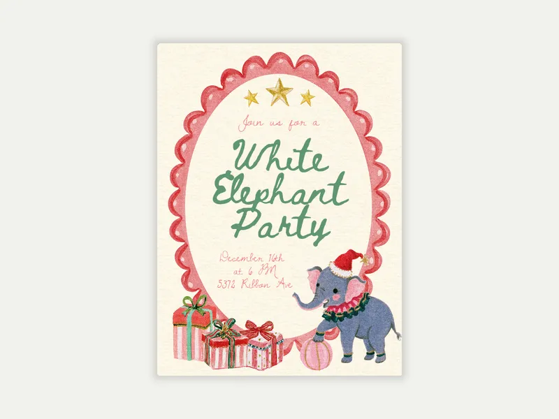 Giving Elephant - holiday_party - Invitation