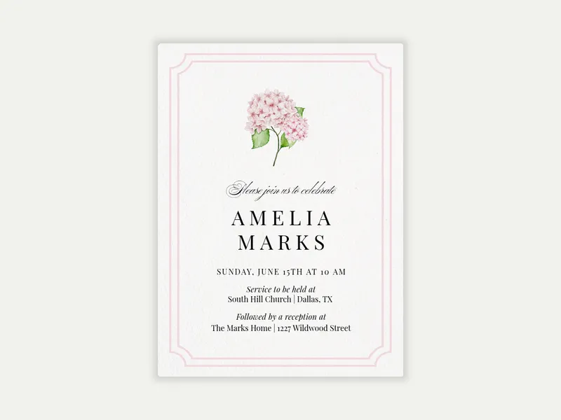 Delicate Blooms Invitation free template design