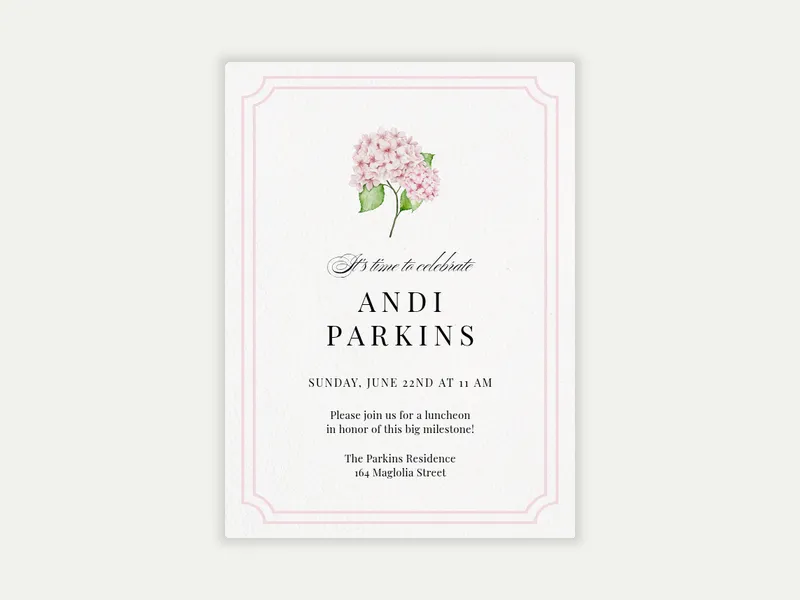 Delicate Blooms - retirement_farewell - Invitation