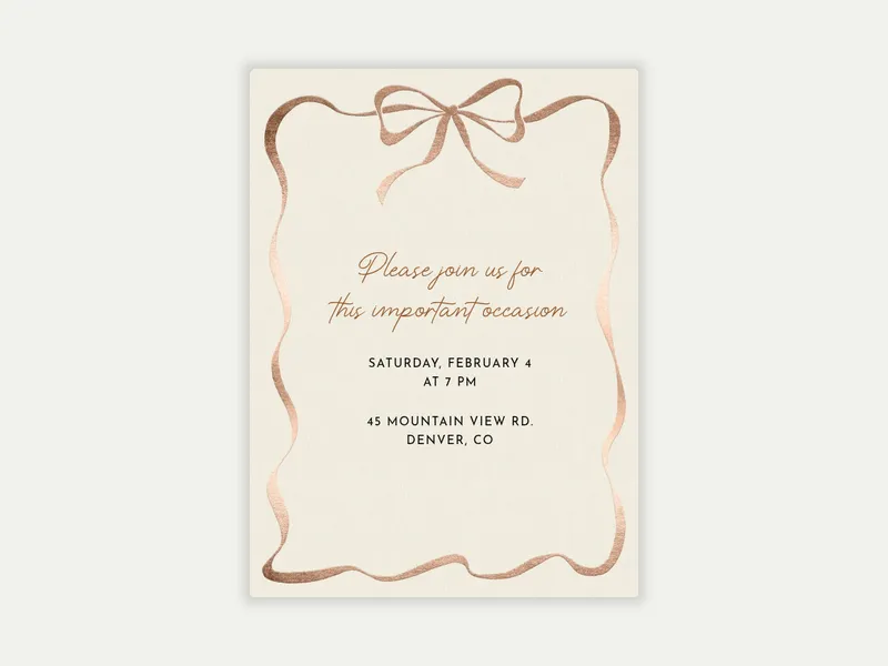 Foiled Ribbon - featured - Invitation