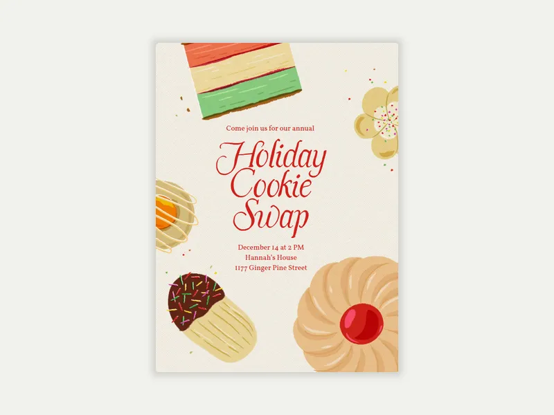 Cookie Swap - winter - Invitation
