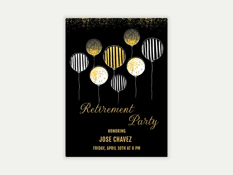 Illustrated Balloons - retirement_farewell - Invitation