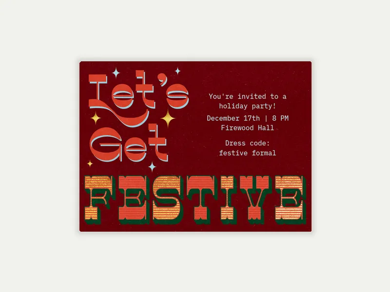 Retro Jubilee - featured - Invitation