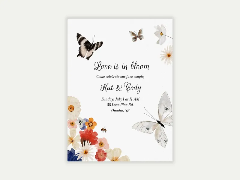 Butterfly Garden - post_wedding_brunch - Invitation