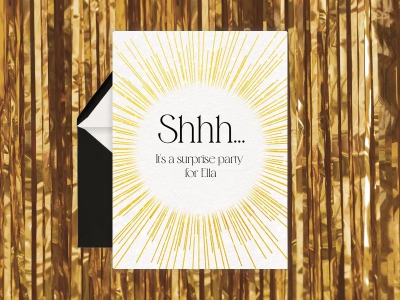 Golden Ray - surprise_party - Invitation
