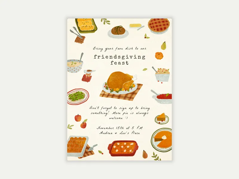 Cozy Evening - holidays - Invitation
