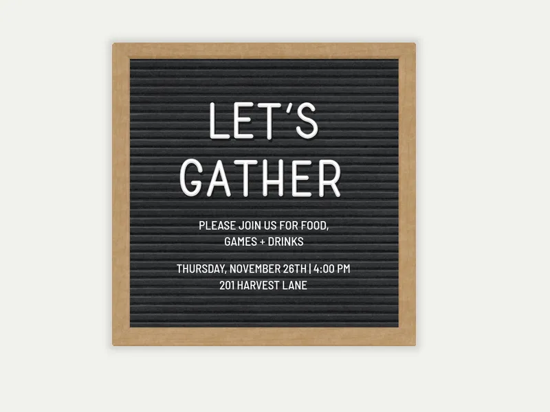 Friendly Dinner - potluck - Invitation