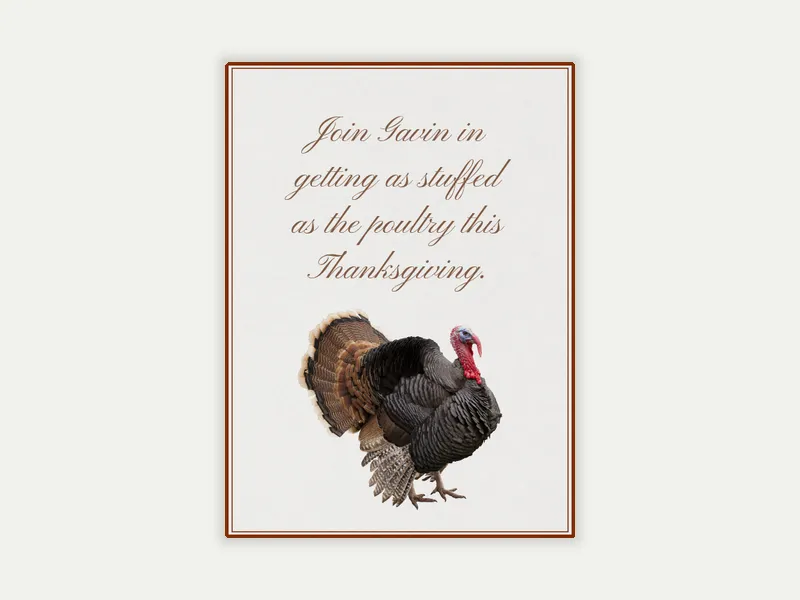 Thanksgiving Poultry - thanksgiving - Invitation
