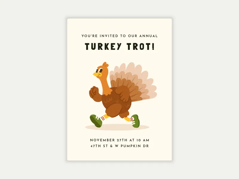 Trot Together - thanksgiving - Invitation