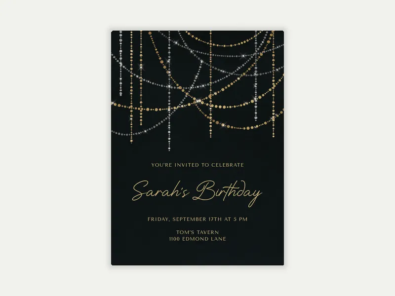 Petite Bunting - 60th_birthday - Invitation