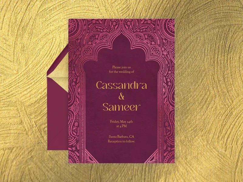 Diwali Archway - wedding - Invitation