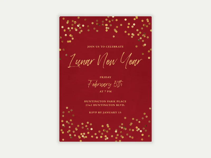 Holiday Sparkle - lunarnewyear - Invitation