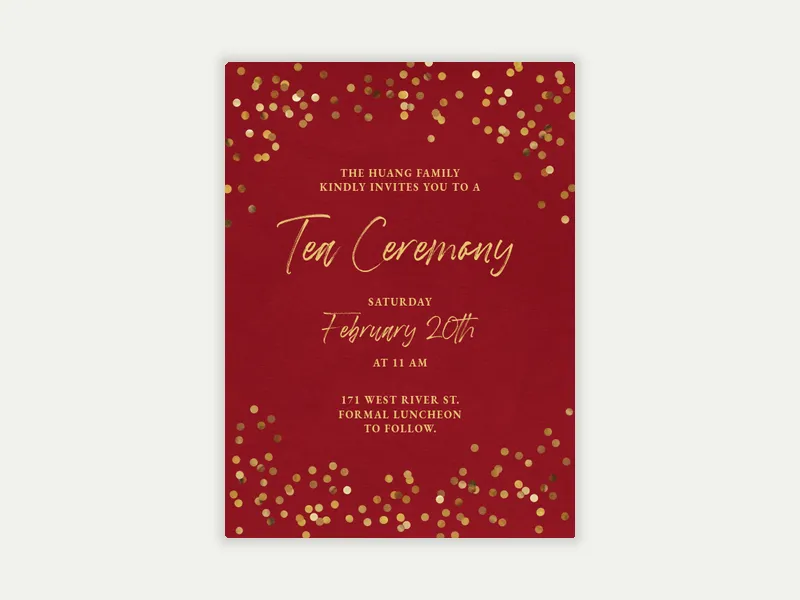 Holiday Sparkle - tea_ceremony - Invitation