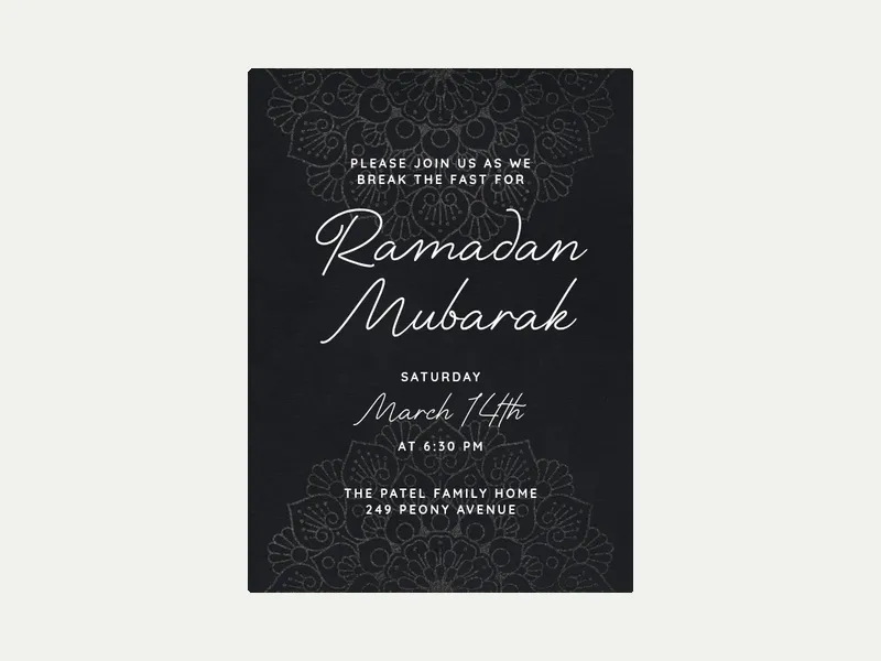 Gold Henna Invitation free template design