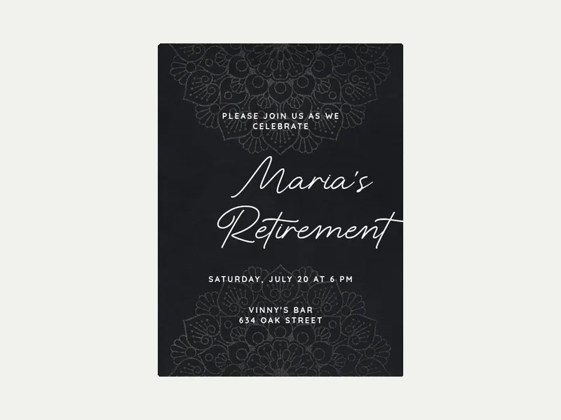 Gold Henna - retirement_farewell - Invitation