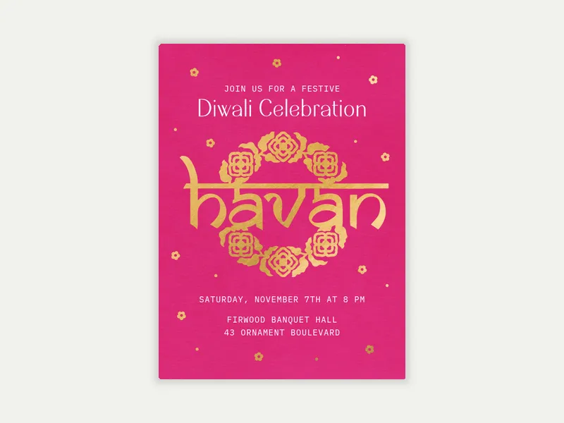 Havan - housewarming - Invitation