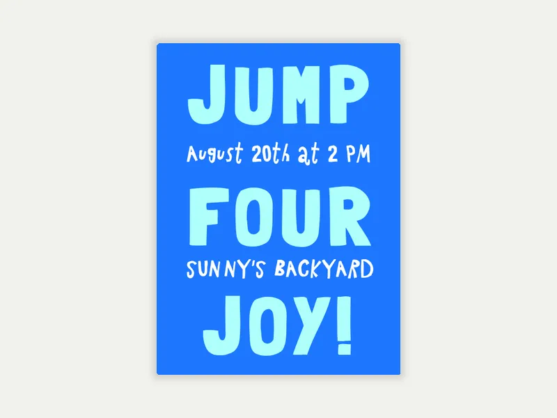 Big Phrase - 4th_birthday - Invitation
