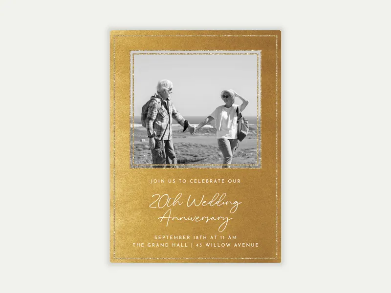 Festive Gold Metallic (Photo) - featured - Invitation