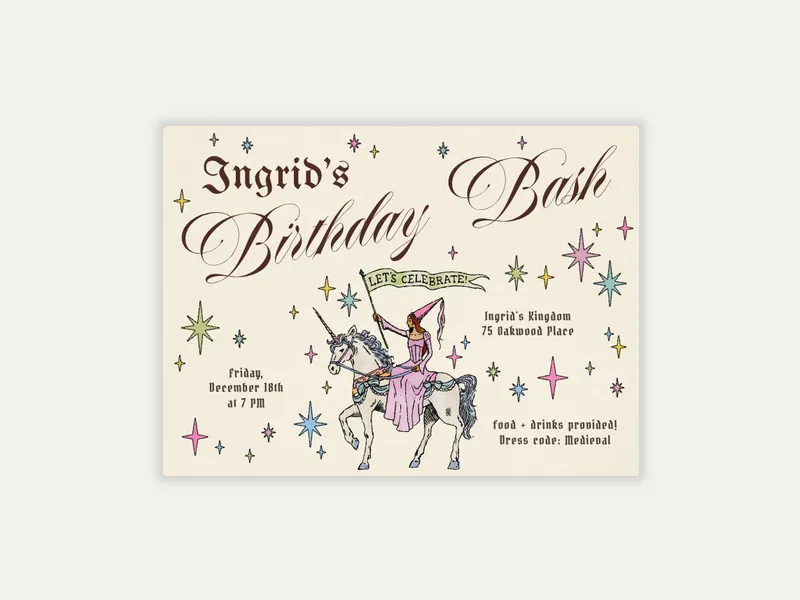 Sparkling Steed - featured - Invitation