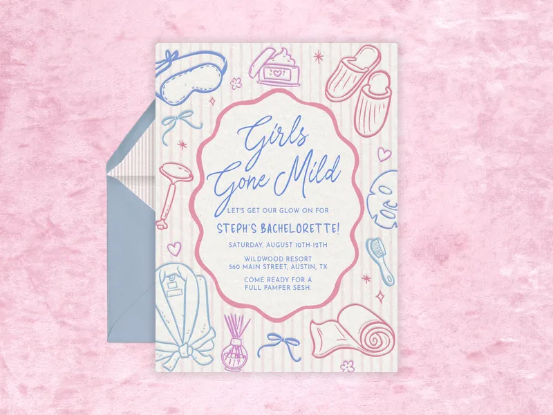 Pure Relaxation - bachelorette - Invitation