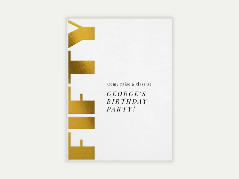 Bold and Gold Birthday - birthday_milestones - Invitation